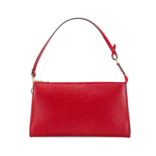 Red Louis Vuitton Epi Pochette Accessoires Shoulder Bag