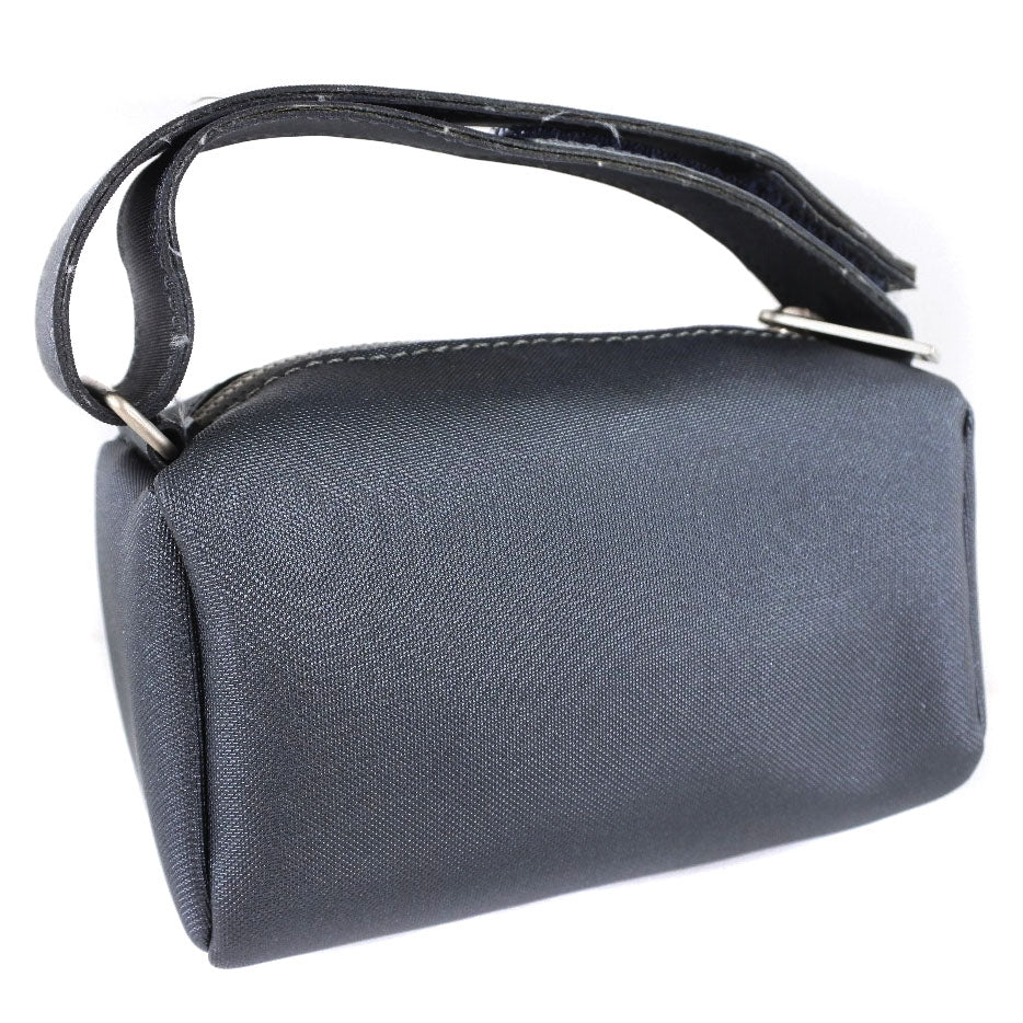 CHANEL Pouch Nylon gray logo   Women