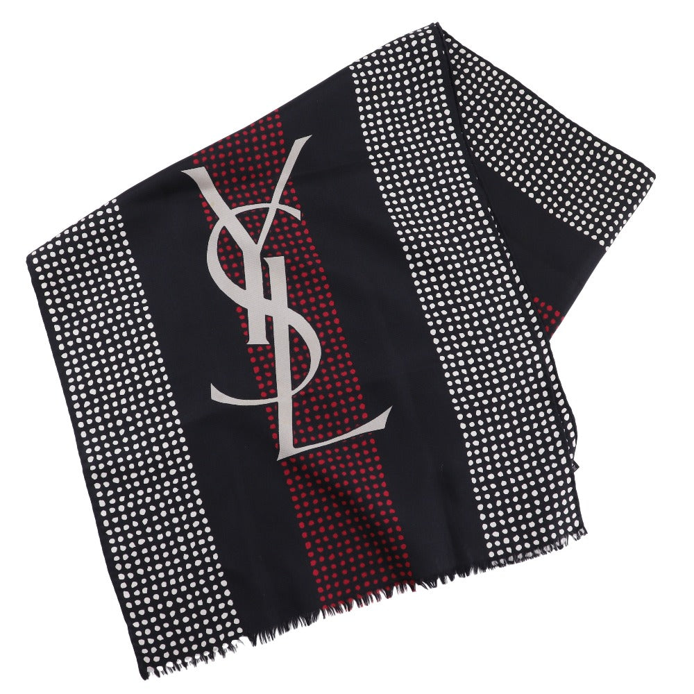 Yves Saint Laurent Silk Logo Scarf