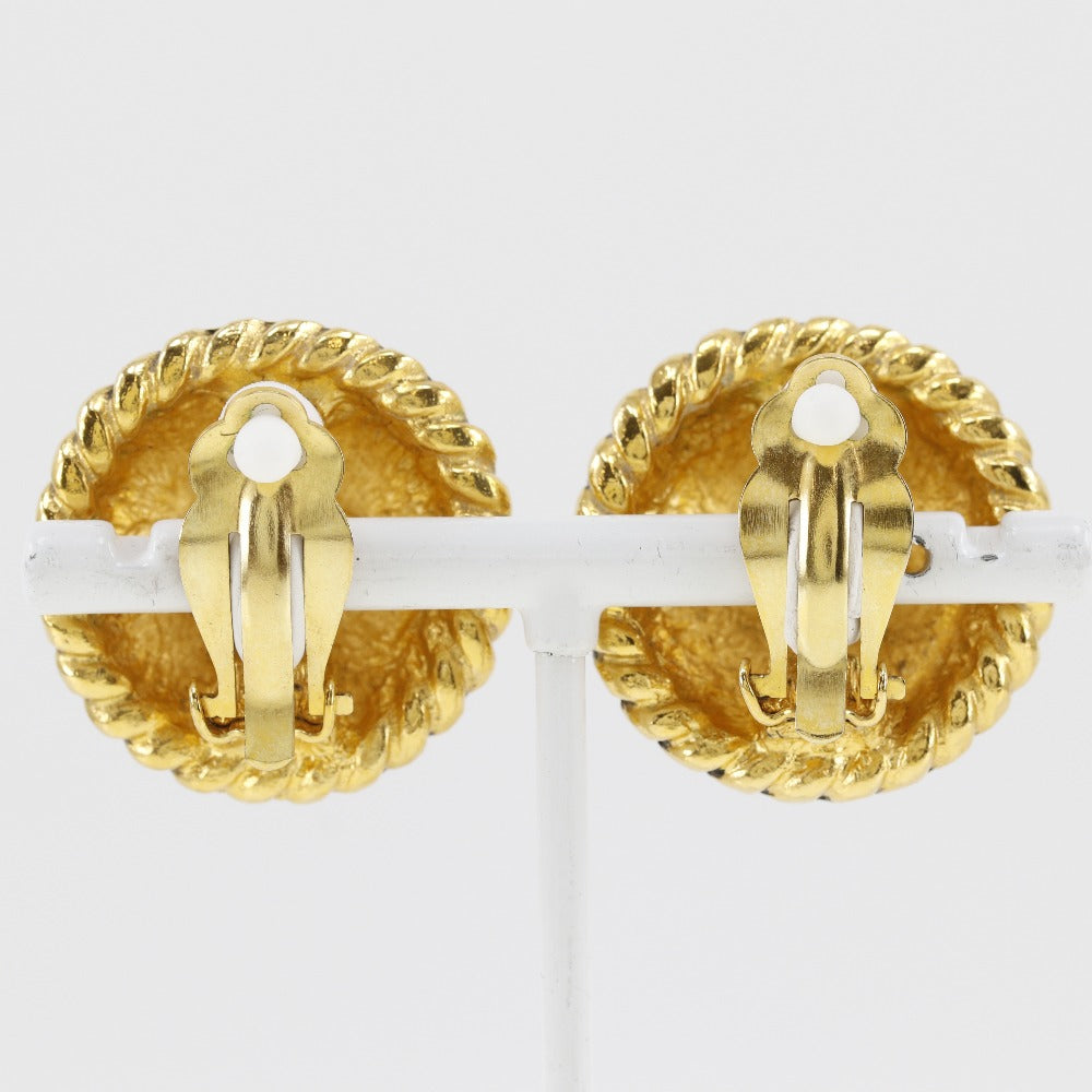 CHANEL Earring Plated Gold gold   COCO Mark Women