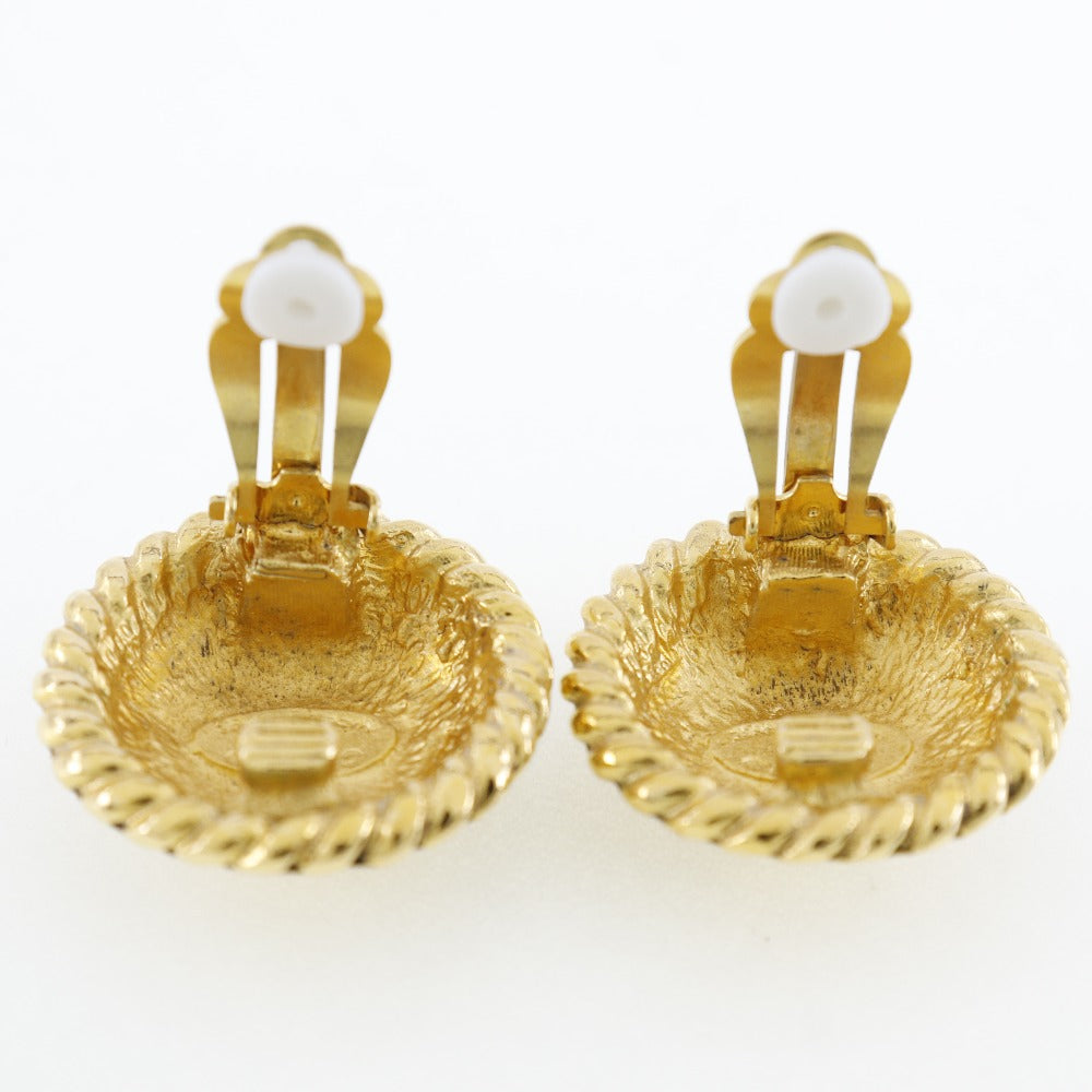 CHANEL Earring Plated Gold gold   COCO Mark Women