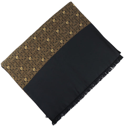 HERMES Scarf Silk, Angora black unisex(Unisex)  d