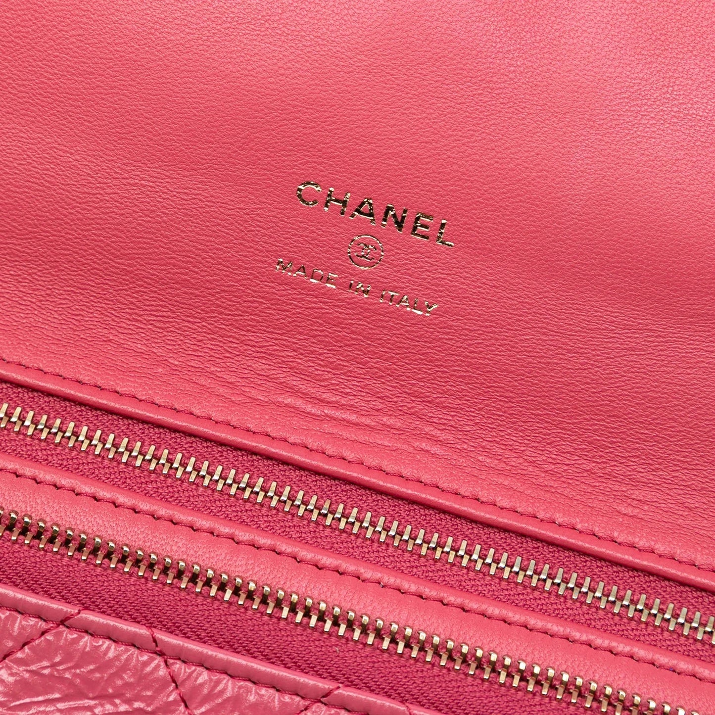 Pink Chanel Crumpled Calfskin 31 Clutch