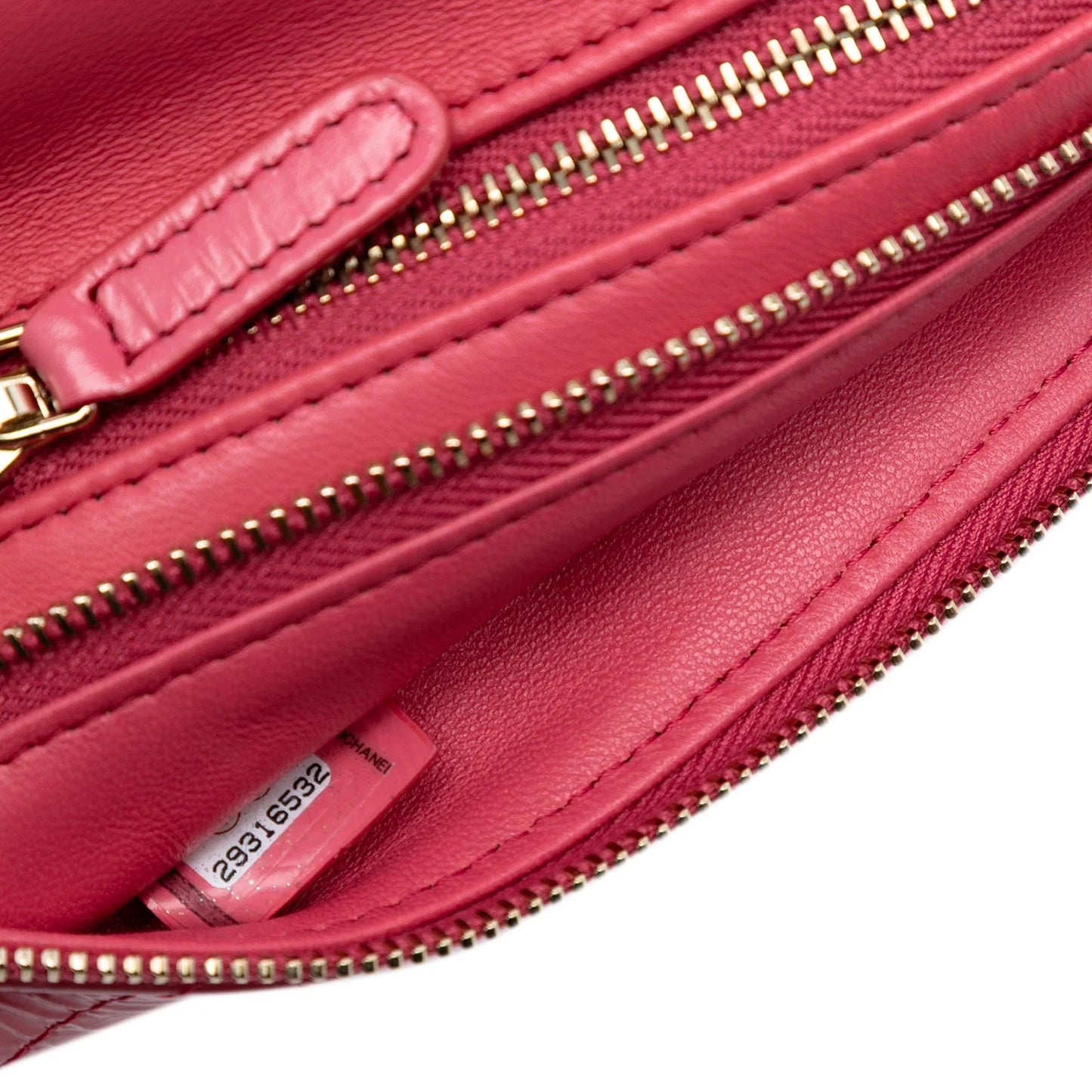 Pink Chanel Crumpled Calfskin 31 Clutch