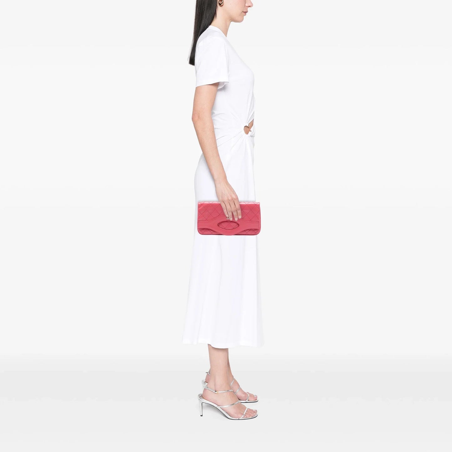 Pink Chanel Crumpled Calfskin 31 Clutch