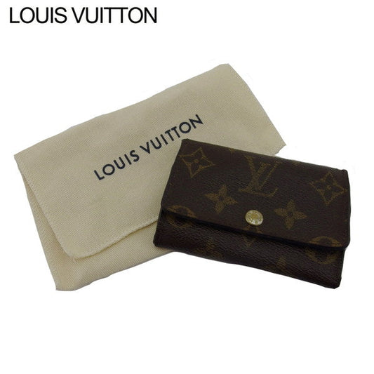 LOUIS VUITTON Key case Key holder  Brown x Beige x Gold