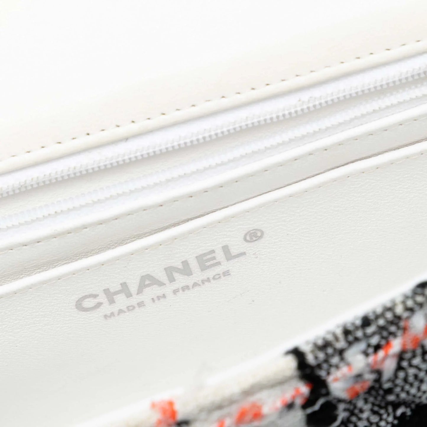 White Chanel Mini Rectangular Classic Tweed Check Single Flap Crossbody Bag