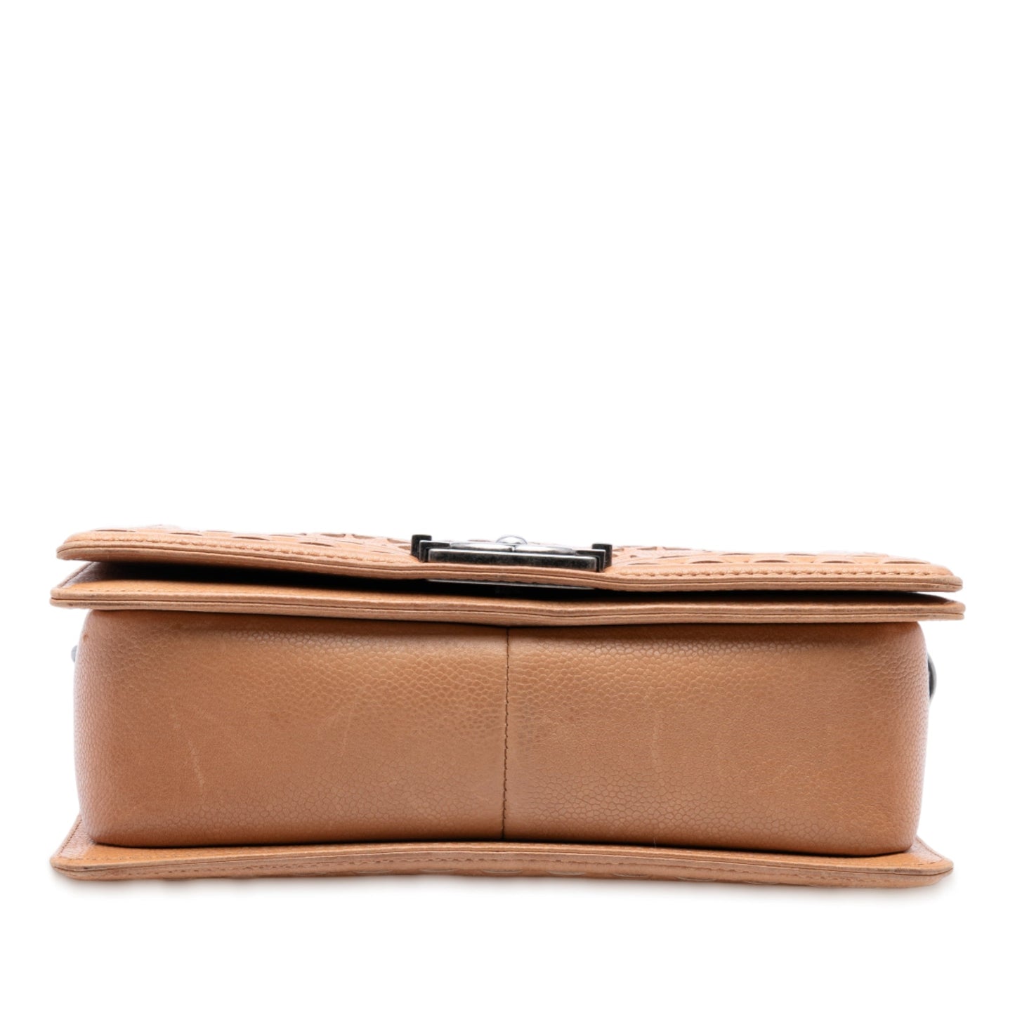 Brown Chanel Medium Caviar Stitched Boy Flap Crossbody Bag