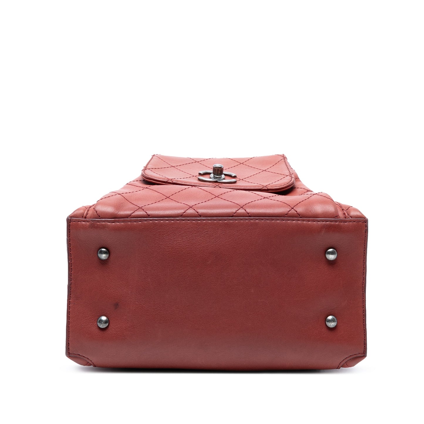 Red Chanel Medium Stitched Calfskin Urban Luxury Drawstring Backpack