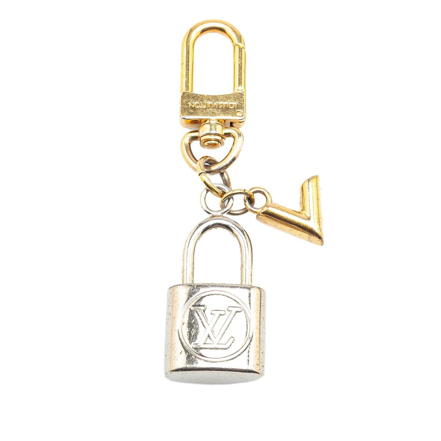 Gold Louis Vuitton Kaleido V Bag Charm and Key Holder