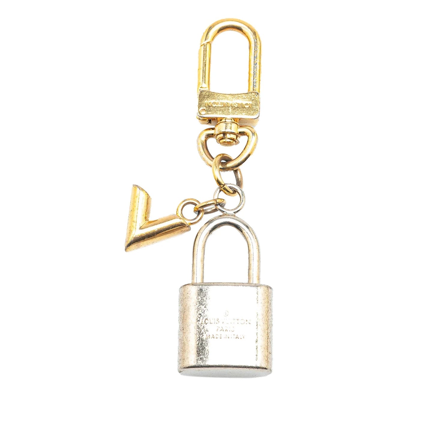 Gold Louis Vuitton Kaleido V Bag Charm and Key Holder