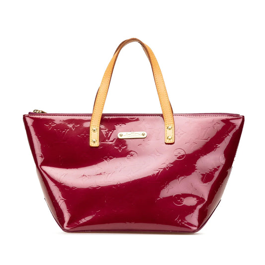 Red Louis Vuitton Monogram Vernis Bellevue PM Tote Bag