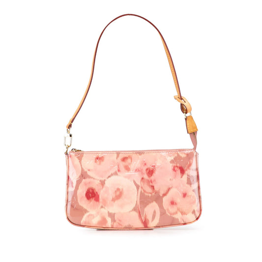 Pink Louis Vuitton Monogram Vernis Ikat Pochette Accessoires Shoulder Bag