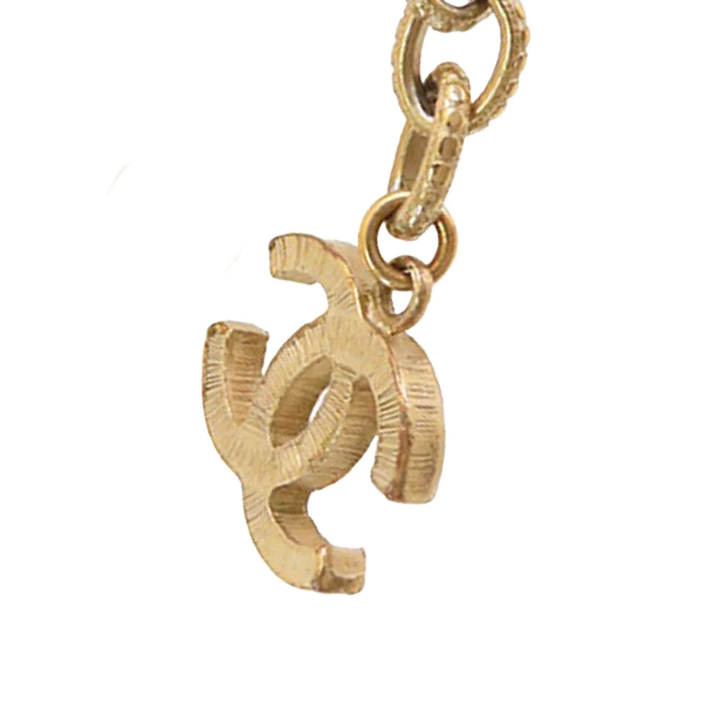 Gold Chanel CC Gold and Palladium Plated Station Bracelet