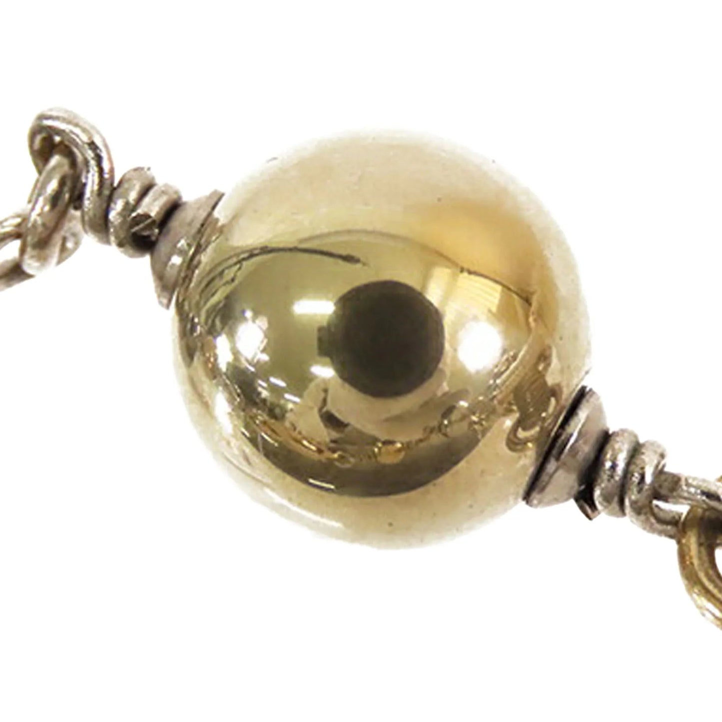 Gold Chanel CC Gold and Palladium Plated Station Bracelet