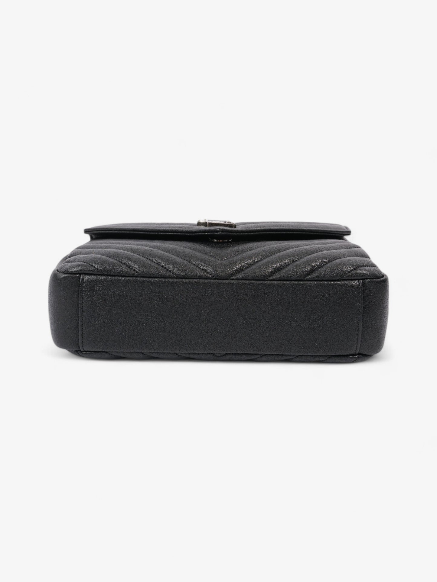 Saint Laurent College Black Lambskin Leather Medium