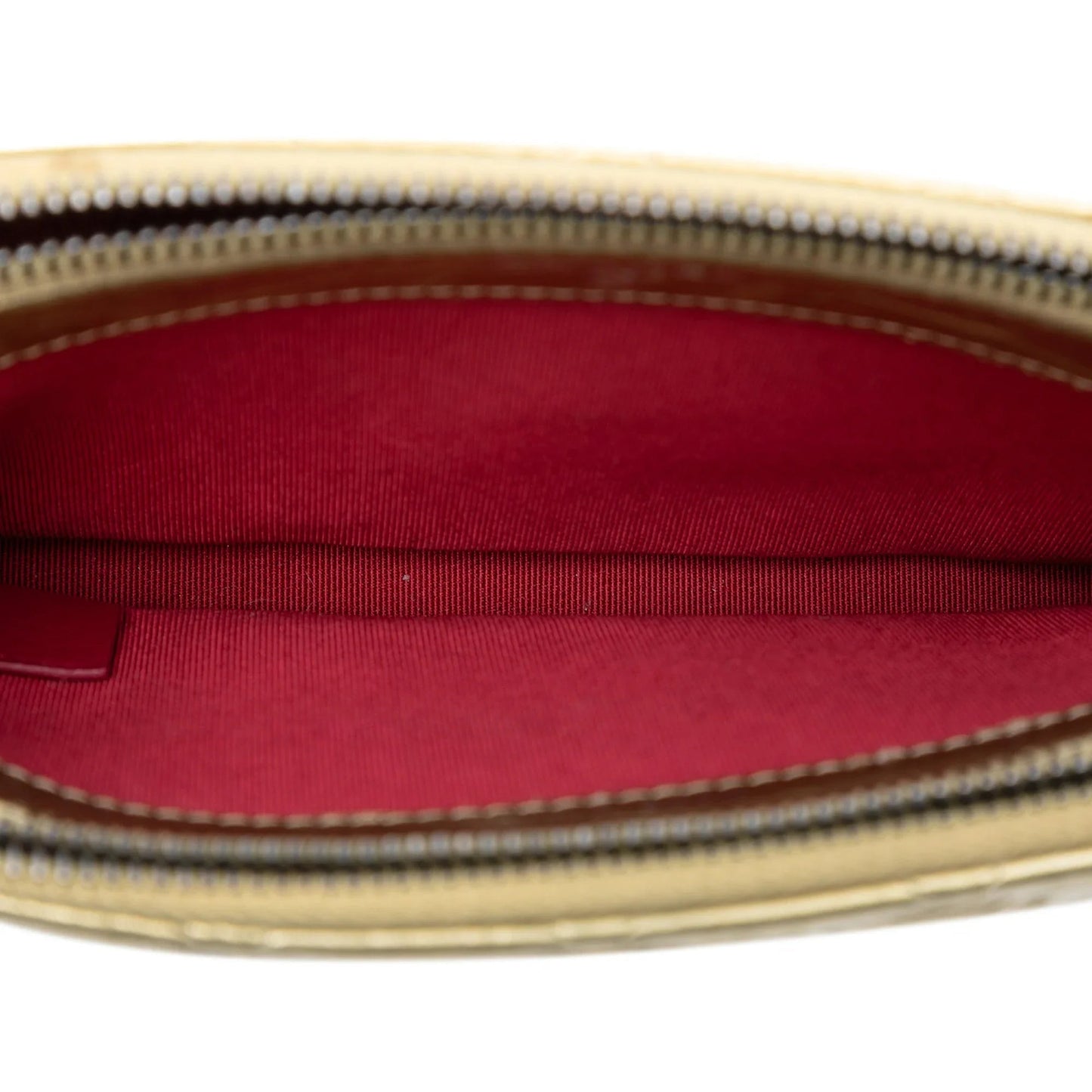 Gold Chanel Quilted Metallic Aged Calfskin Gabrielle Clutch With Chain Shoulder Bag
