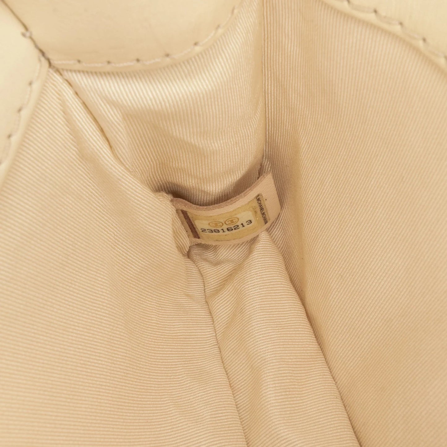 Beige Chanel Small Calfskin Braided Chic Flap Shoulder Bag