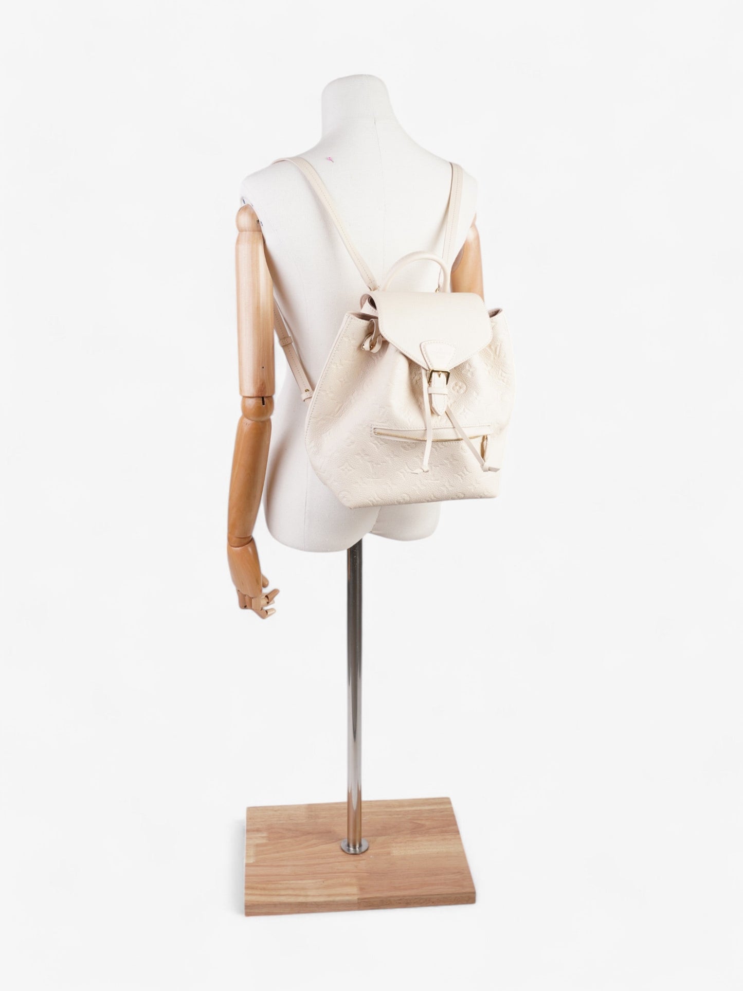 Louis Vuitton Montsouris Backpack Monogram Empreinte / Beige Empreinte Leather