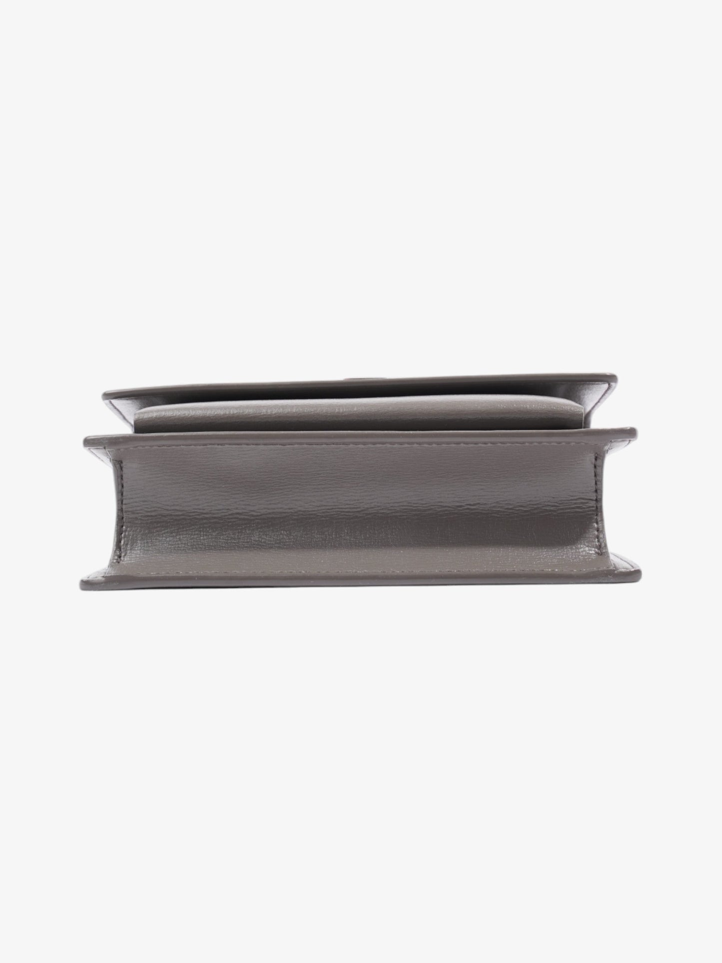 Saint Laurent Sunset Chain Wallet Grey Calfskin Leather