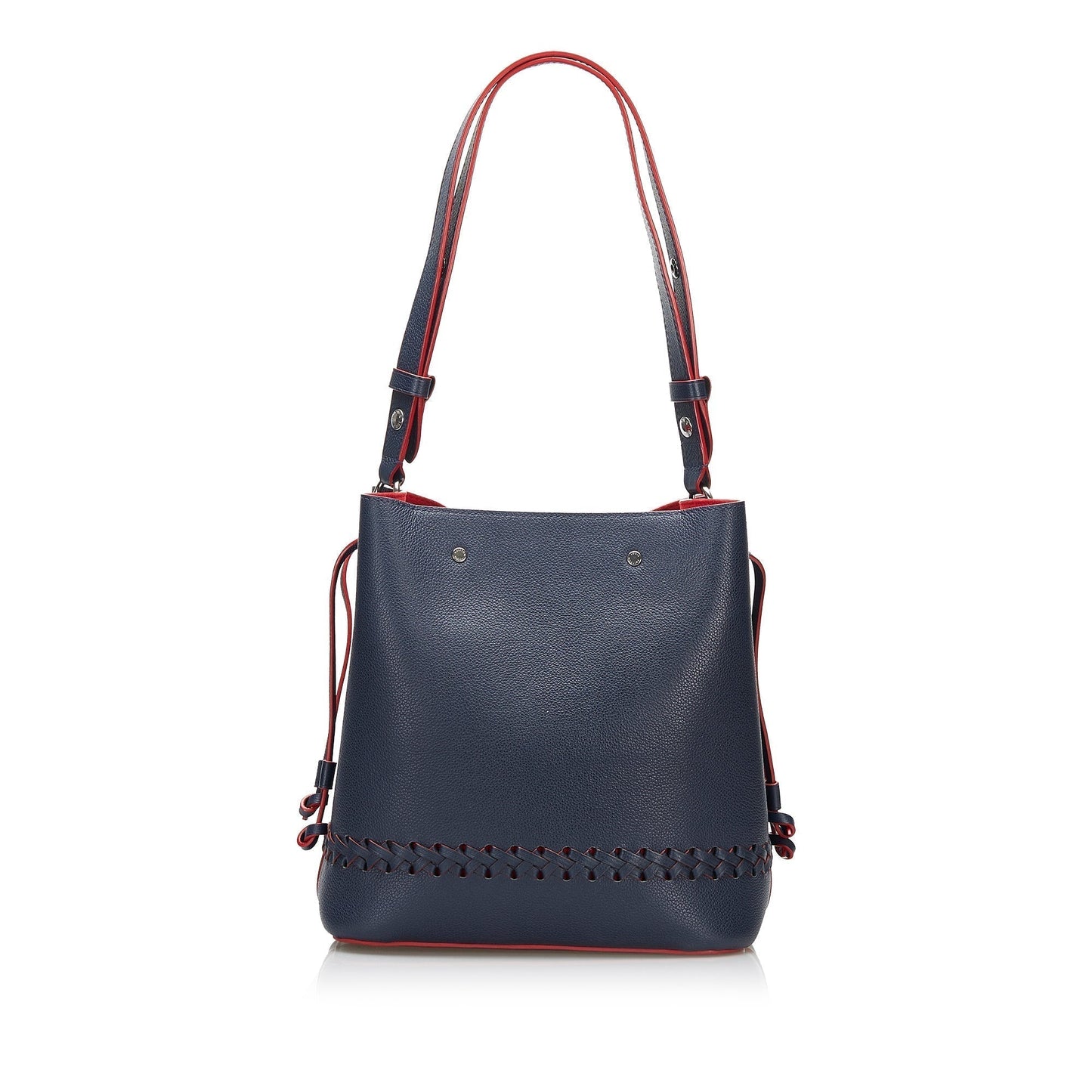 Louis Vuitton Lockme Bucket Bag Blue Braided Leather