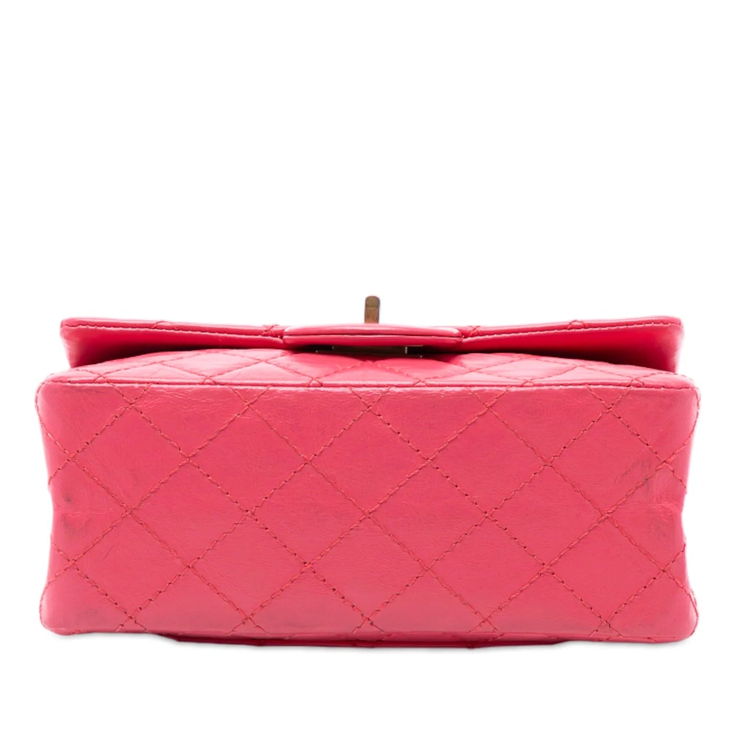Pink Chanel Quilted Aged Calfskin Reissue 2.55 Single Flap 224 Crossbody Bag