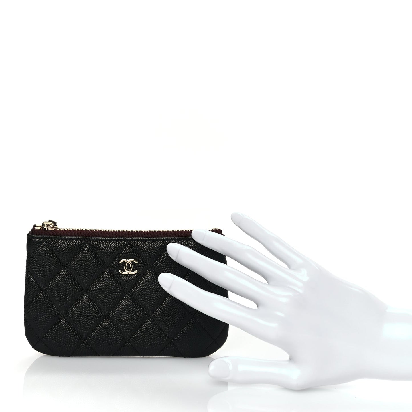 Chanel Caviar Quilted Small Cosmetic Case Black