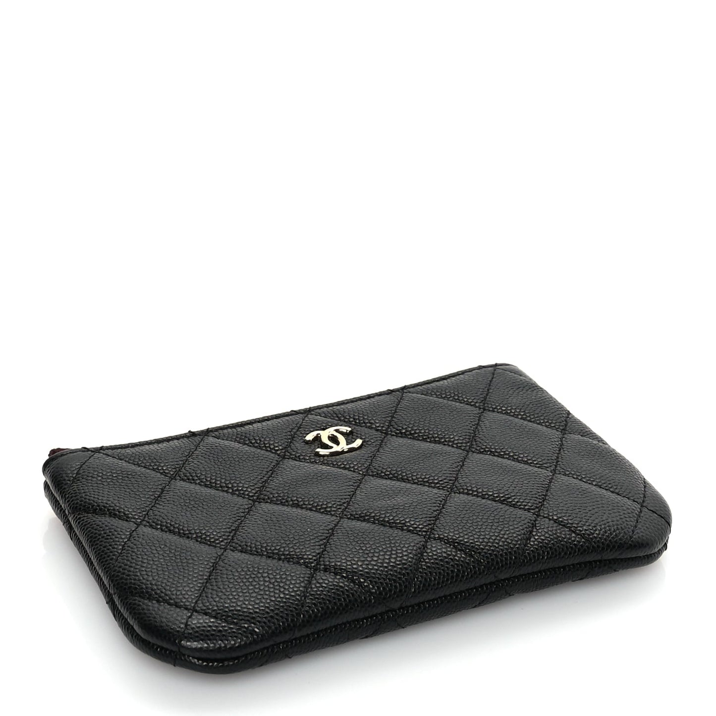 Chanel Caviar Quilted Small Cosmetic Case Black
