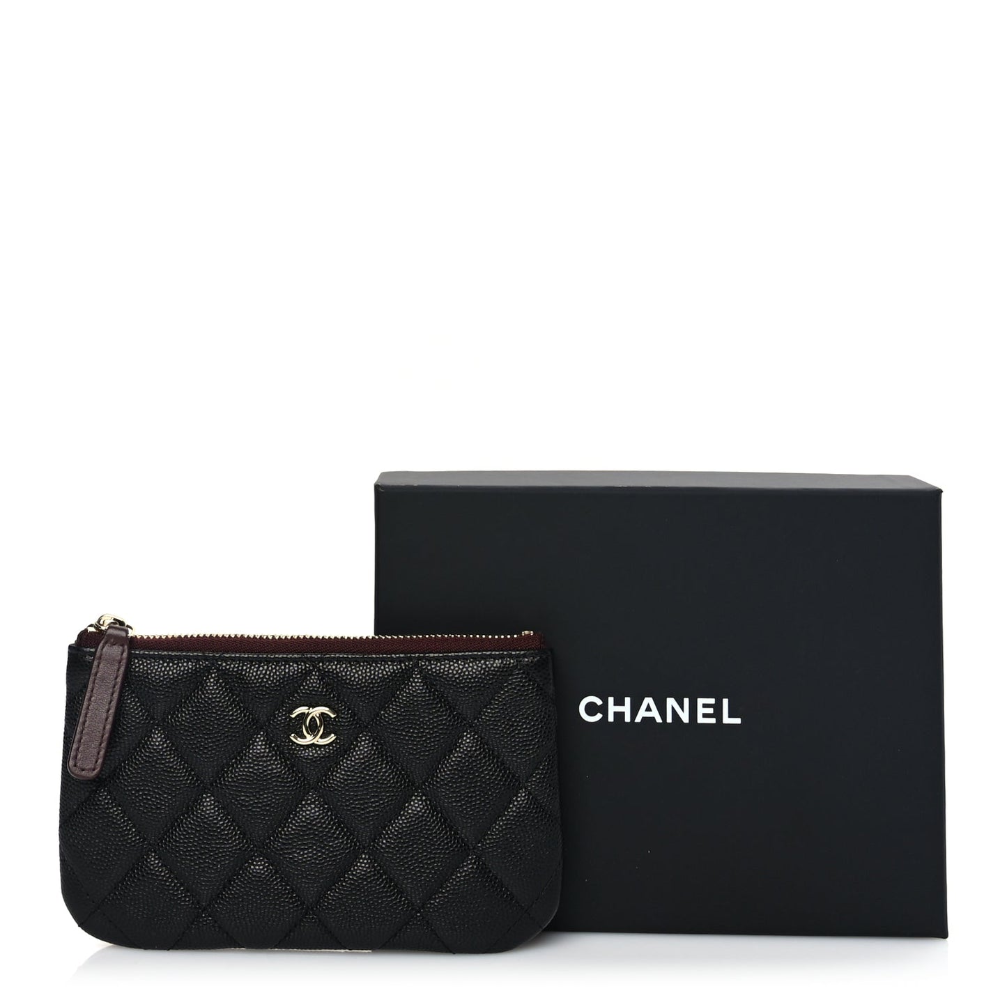 Chanel Caviar Quilted Small Cosmetic Case Black