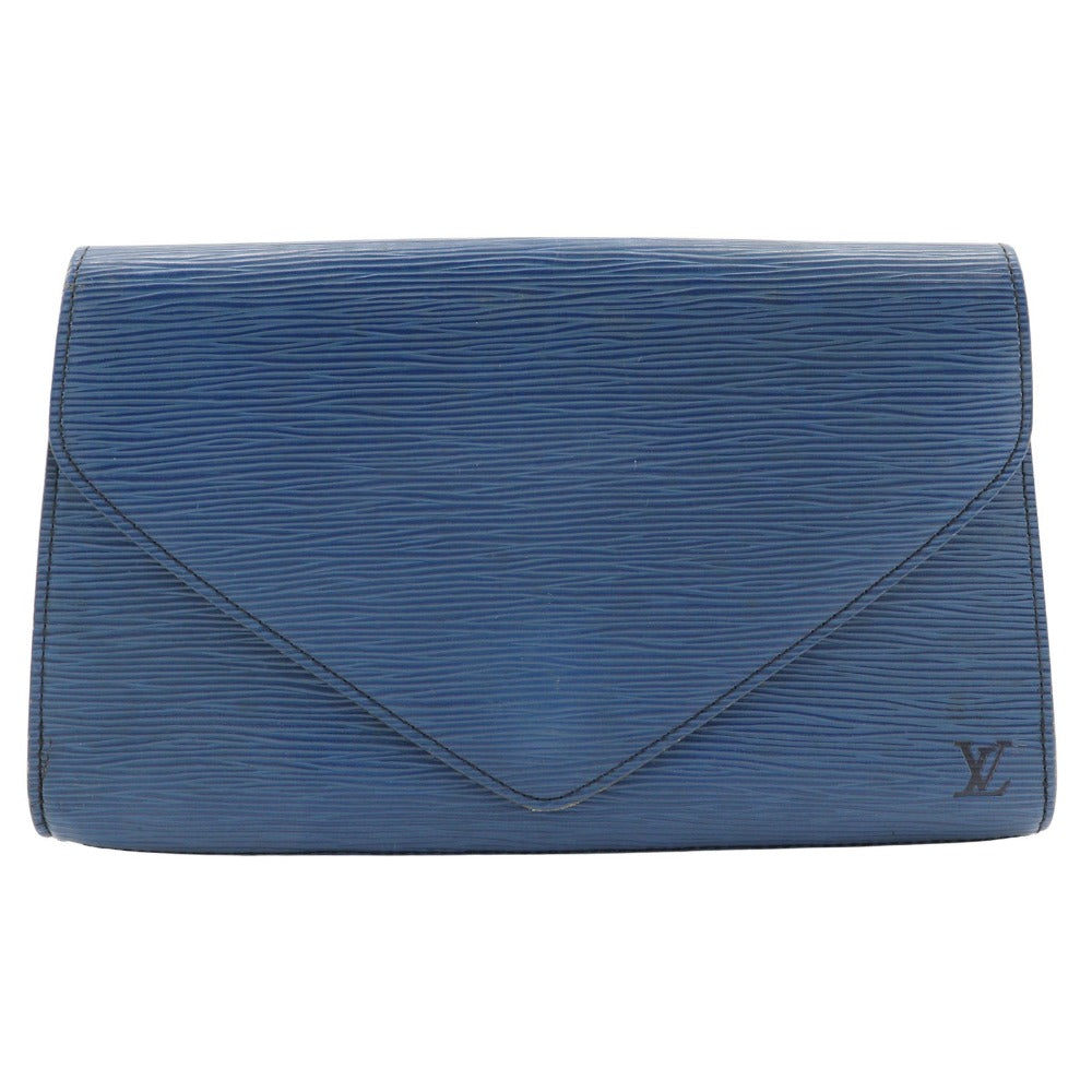 LOUIS VUITTON Clutch bag M52635 Epi Leather Blue business bag Art deco Women  d