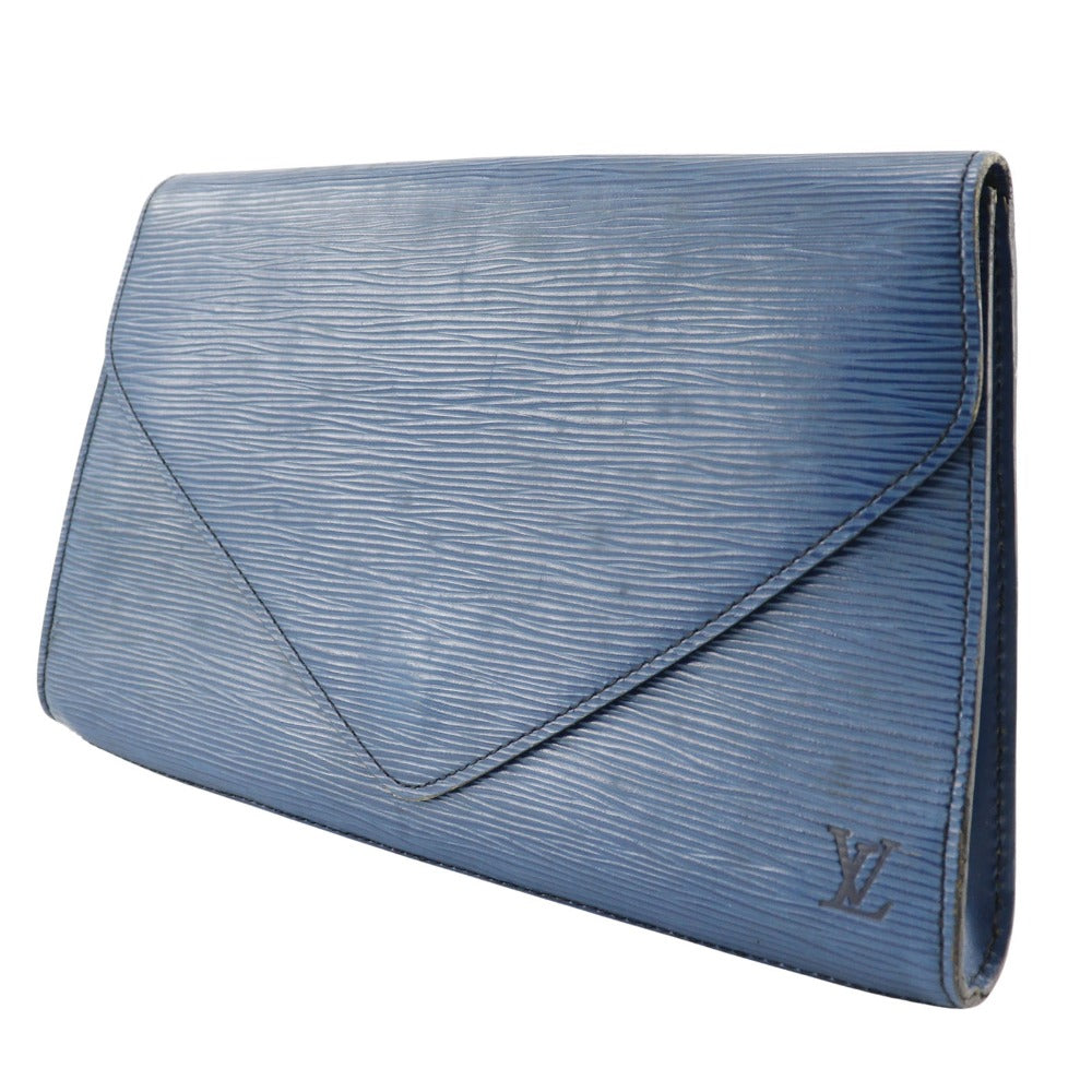 LOUIS VUITTON Clutch bag M52635 Epi Leather Blue business bag Art deco Women  d