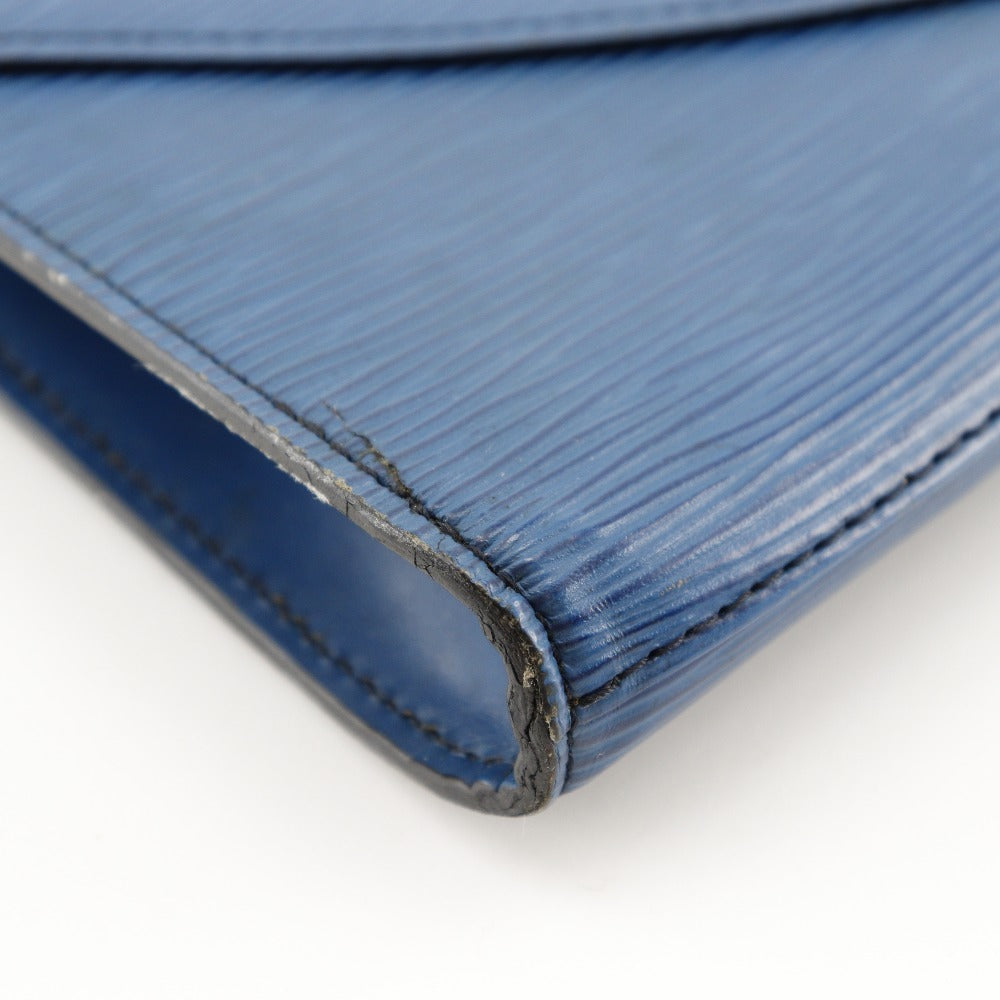 LOUIS VUITTON Clutch bag M52635 Epi Leather Blue business bag Art deco Women  d
