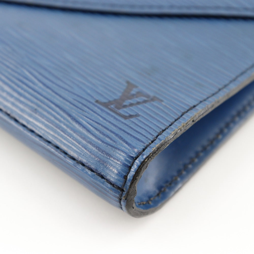 LOUIS VUITTON Clutch bag M52635 Epi Leather Blue business bag Art deco Women  d