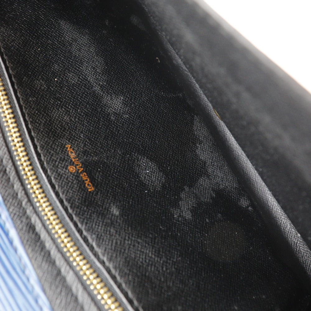 LOUIS VUITTON Clutch bag M52635 Epi Leather Blue business bag Art deco Women  d