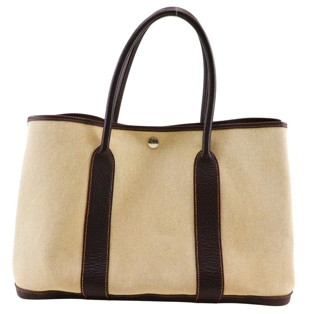 HERMES Tote Bag Tower ash Beige / Brown Garden party PM Women  d