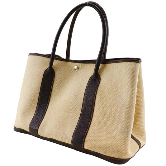 HERMES Tote Bag Tower ash Beige / Brown Garden party PM Women  d