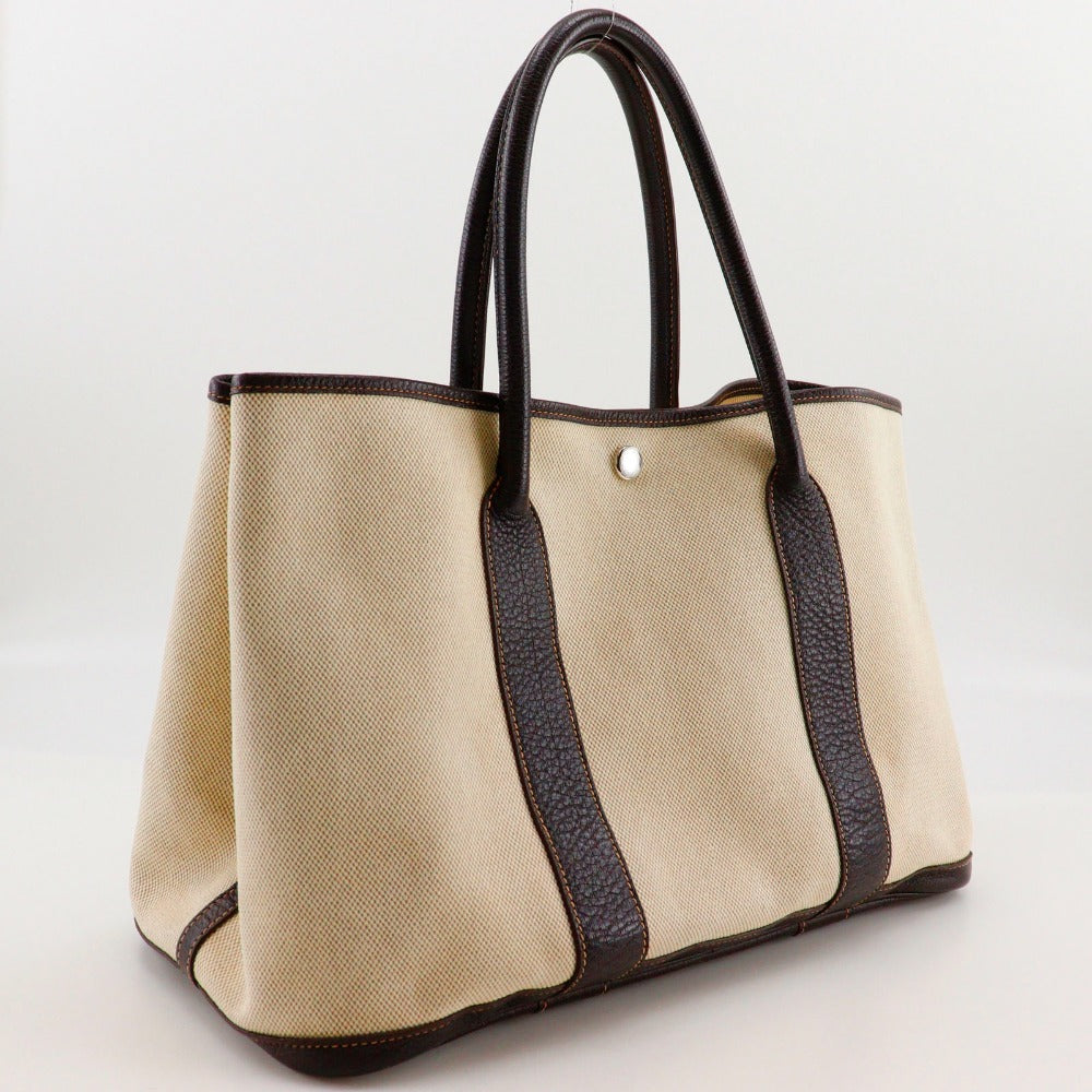 HERMES Tote Bag Tower ash Beige / Brown Garden party PM Women  d