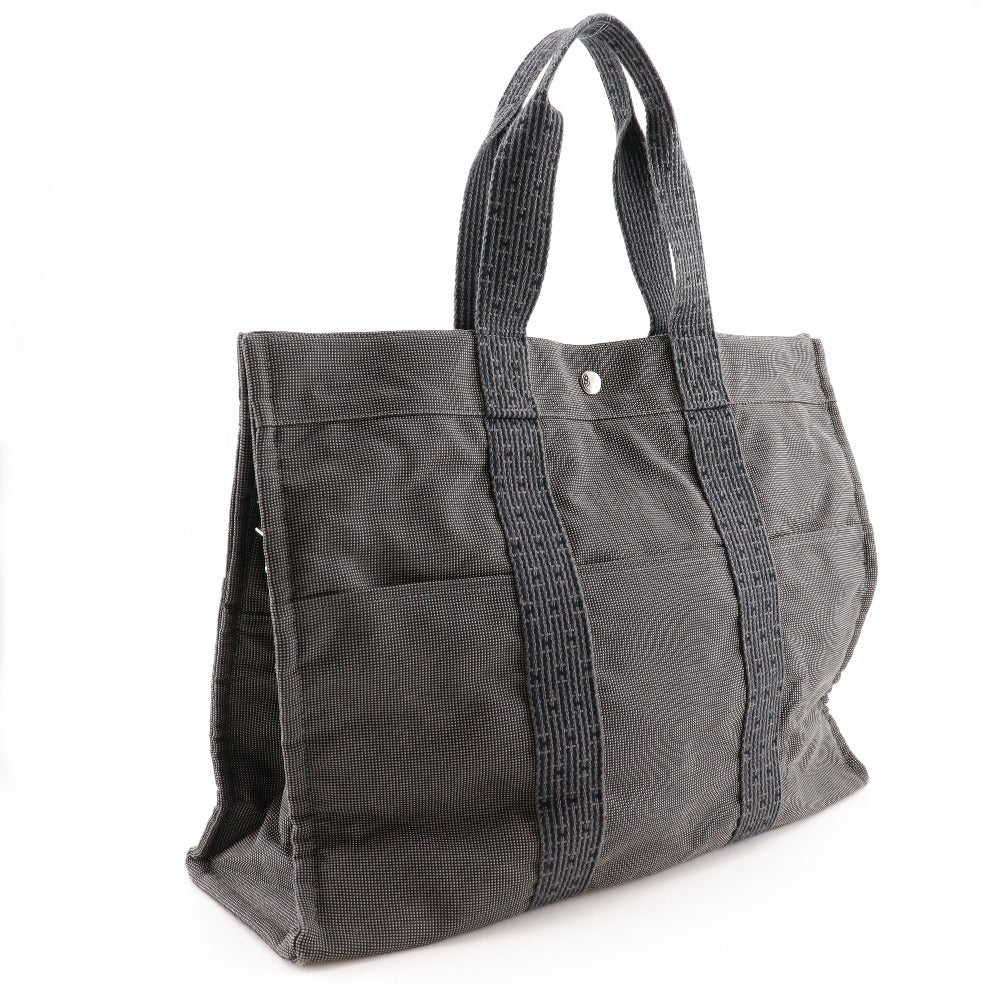 HERMES Tote Bag Nylon canvas gray Her Line Tote GM unisex(Unisex)  d