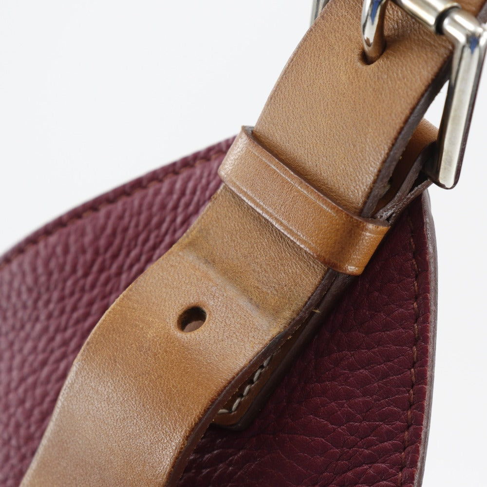 HERMES Shoulder Bag Taurillon Clemence Red Marwali GM Women  d