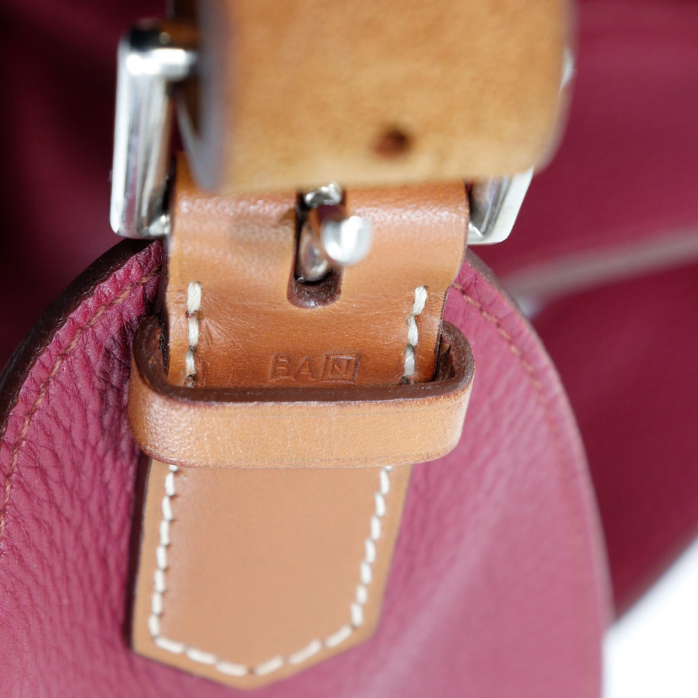 HERMES Shoulder Bag Taurillon Clemence Red Marwali GM Women  d