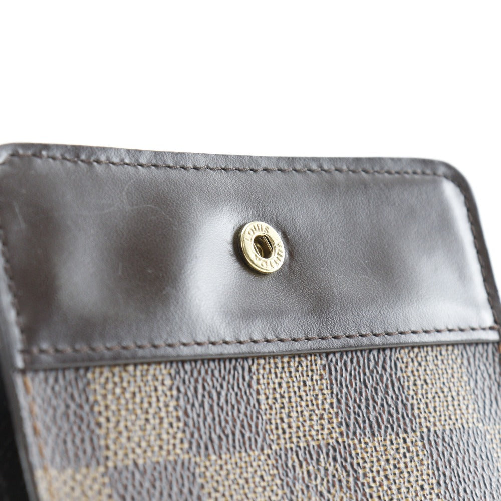 LOUIS VUITTON Bifold Wallet M61668 Damier canvas Brown Compact zip Women  d