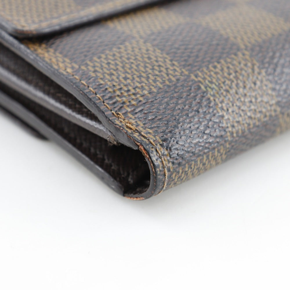 LOUIS VUITTON Bifold Wallet N61652 Damier canvas Brown W Hook Wallet  Porte BilletsCartes Crdit unisex(Unisex)  d