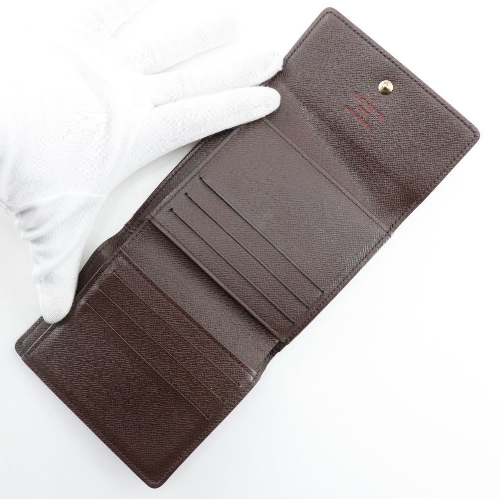 LOUIS VUITTON Bifold Wallet N61652 Damier canvas Brown W Hook Wallet  Porte BilletsCartes Crdit unisex(Unisex)  d