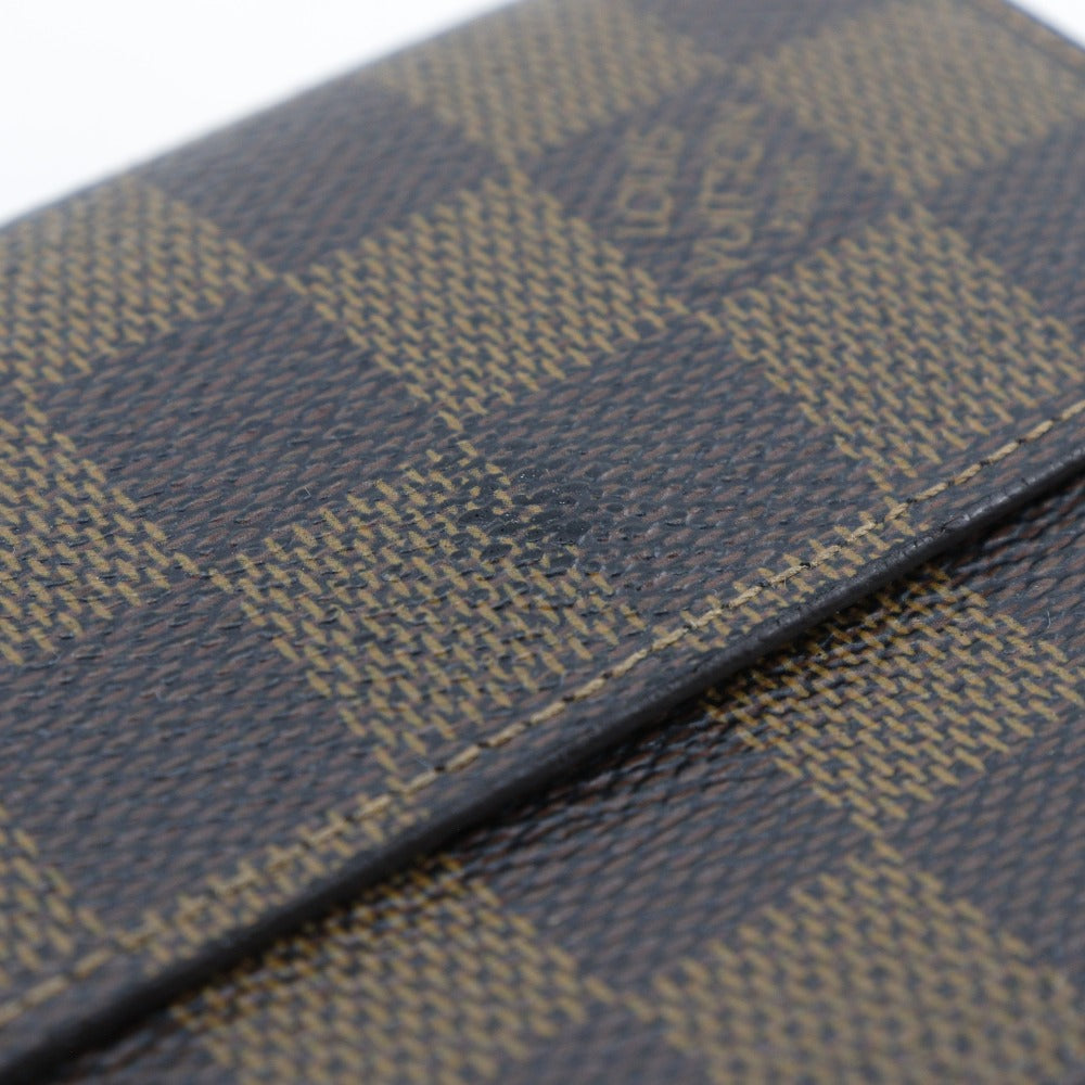 LOUIS VUITTON Bifold Wallet N61652 Damier canvas Brown W Hook Wallet  Porte BilletsCartes Crdit unisex(Unisex)  d