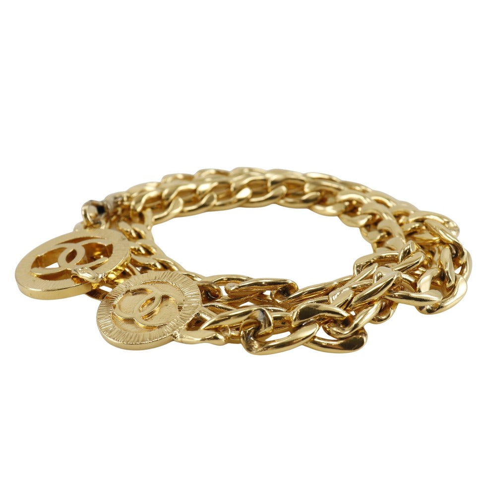 CHANEL belt Plated Gold gold COCO Mark Chain belt