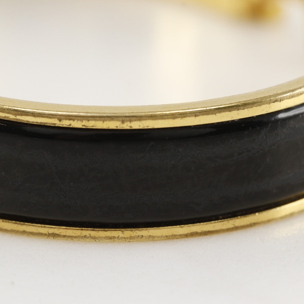 HERMES Bangle Plated Gold black Click H Women  d