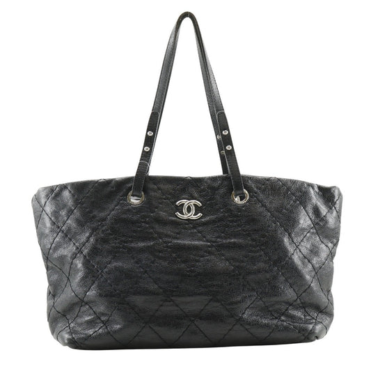 CHANEL Tote Bag A48019 leather black COCO Mark On the load