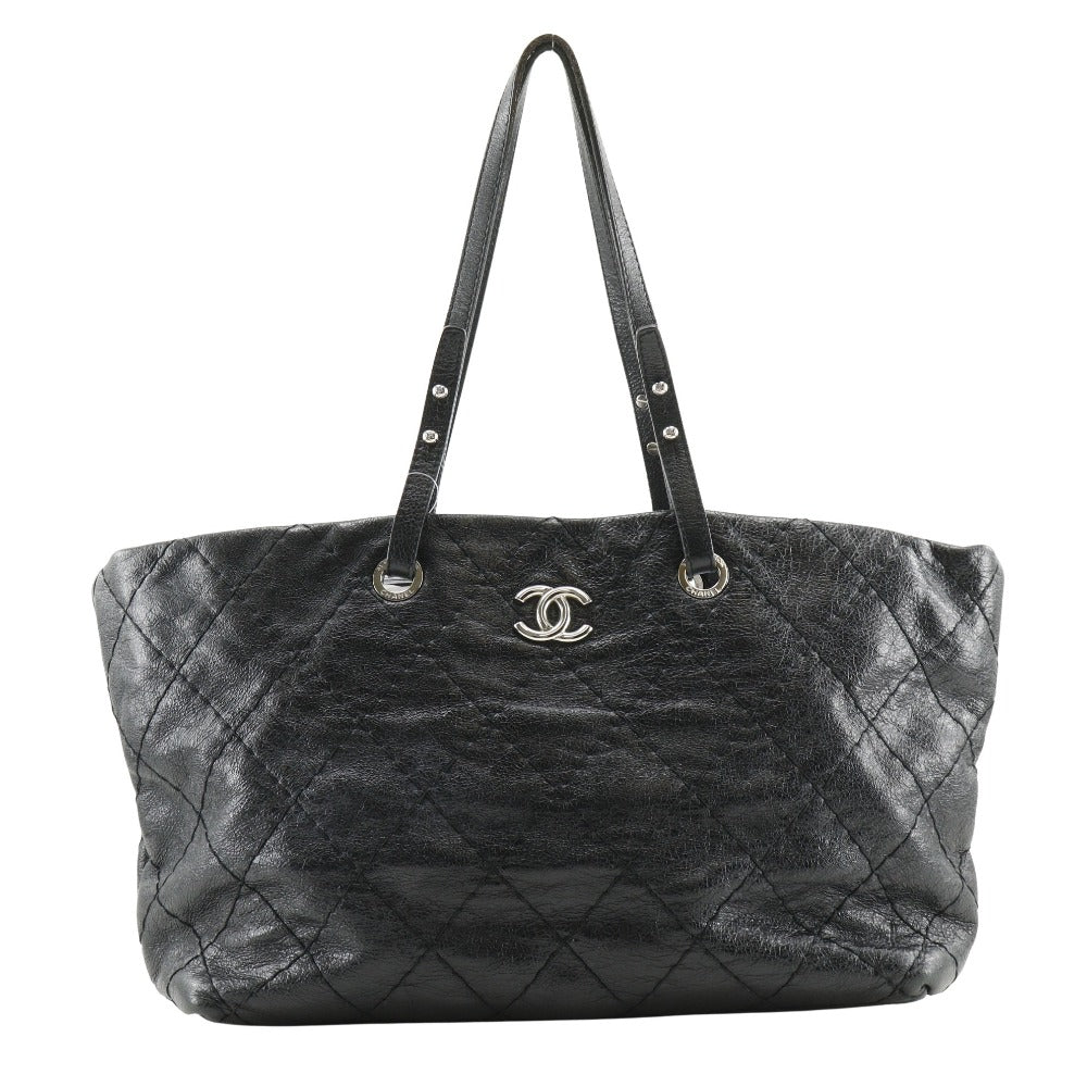 Chanel On the Road Leather Tote Bag A48019