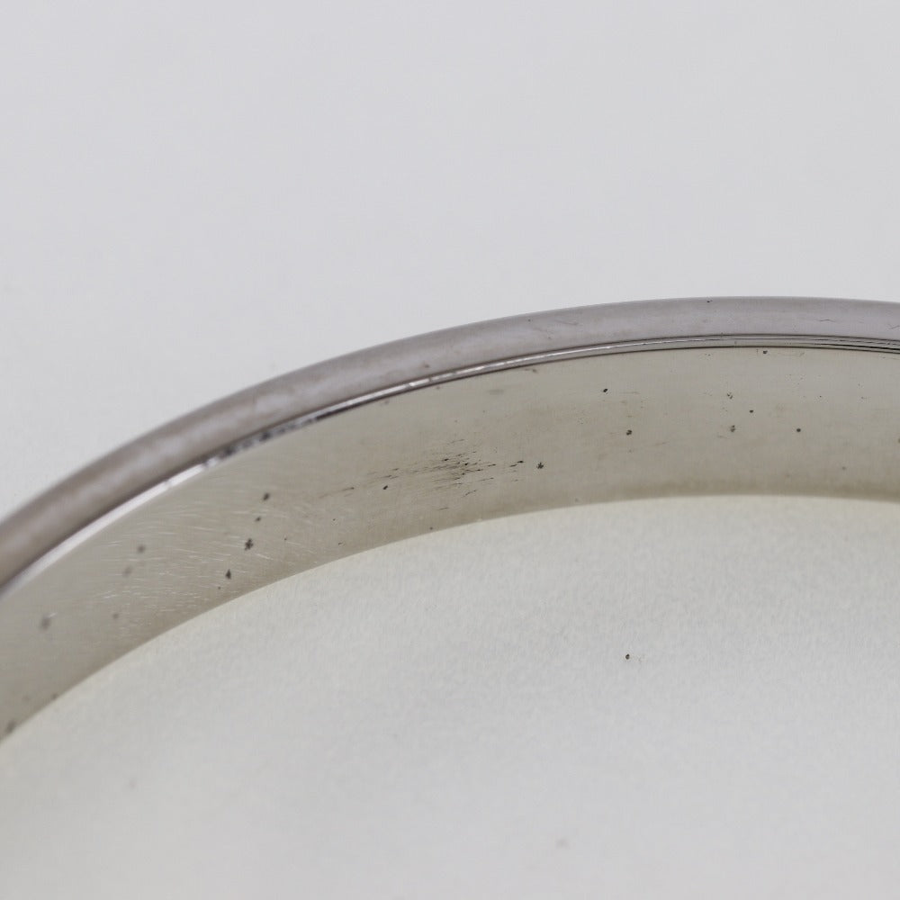 HERMES Bangle metallic Silver Belt motif Women  d