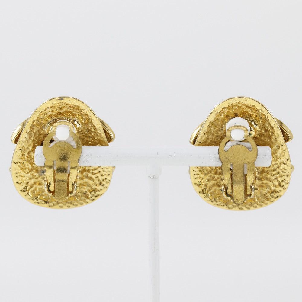 CHANEL Earring Plated Gold gold   COCO Mark Women
